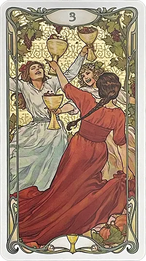 Three of Cups Tarot Card