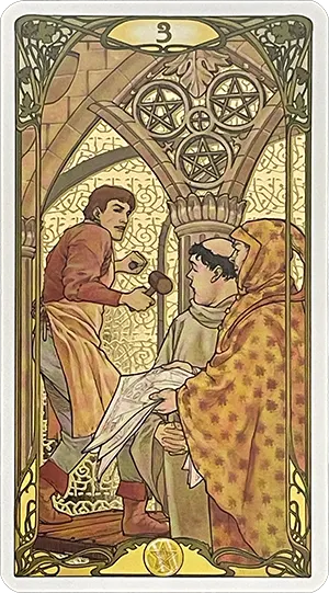 Three of Pentacles Tarot Card
