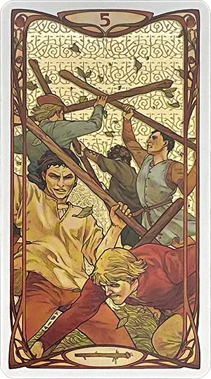 Five of Wands Tarot Card