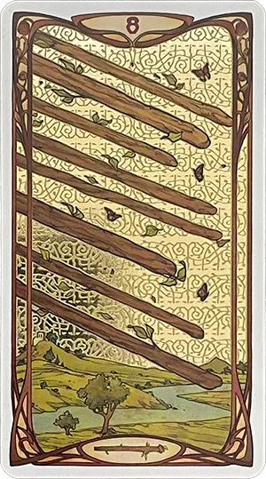 Eight of Wands Tarot Card