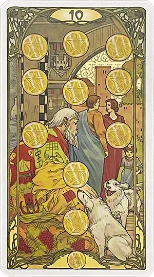 Ten of Pentacles Tarot Card