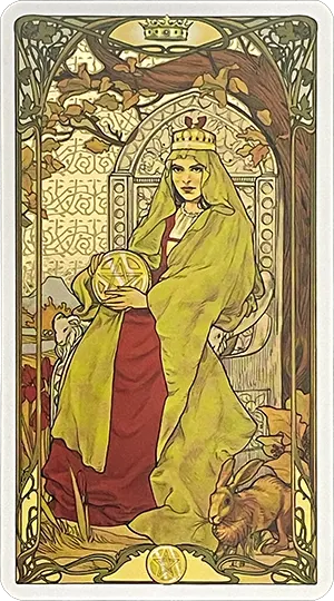 Queen of Pentacles Tarot Card
